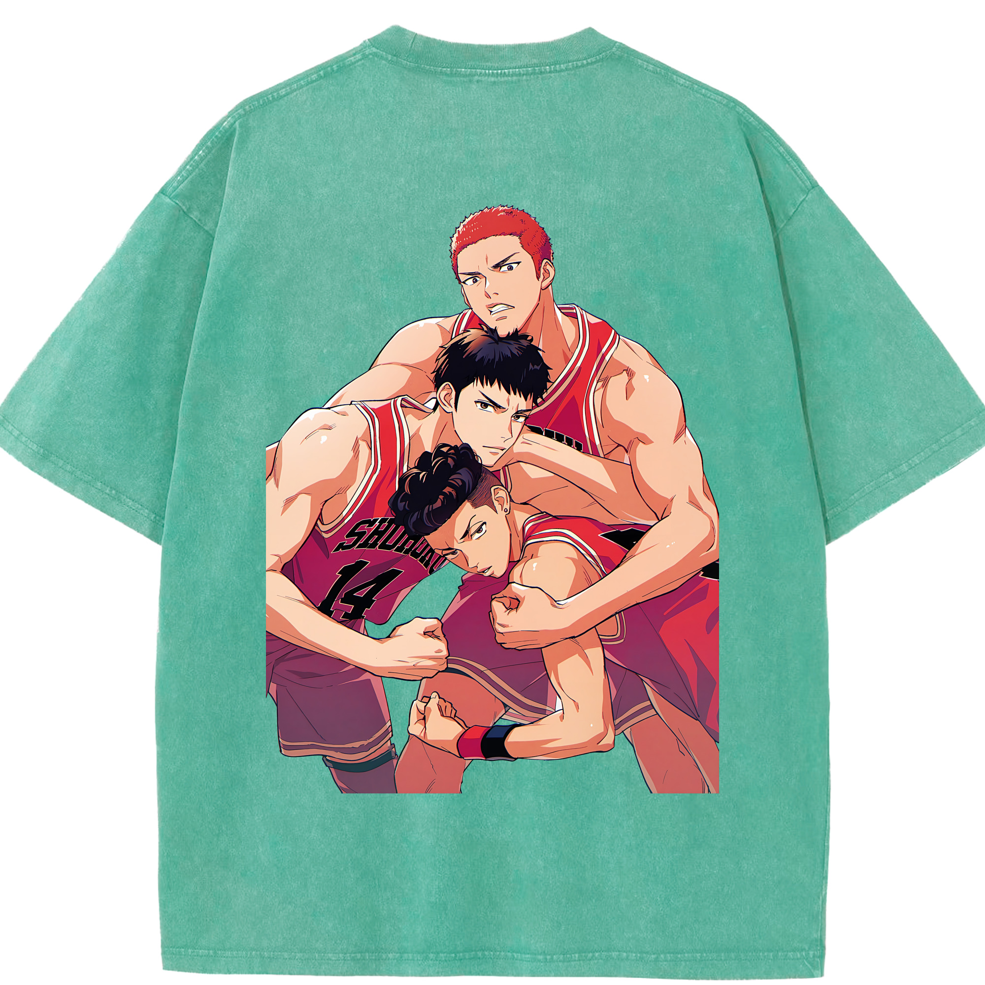 （画像用） SLAM DUNK／スラムダンク 綿100% ヴィンテージ風 半袖Tシャツ（背面プリント）